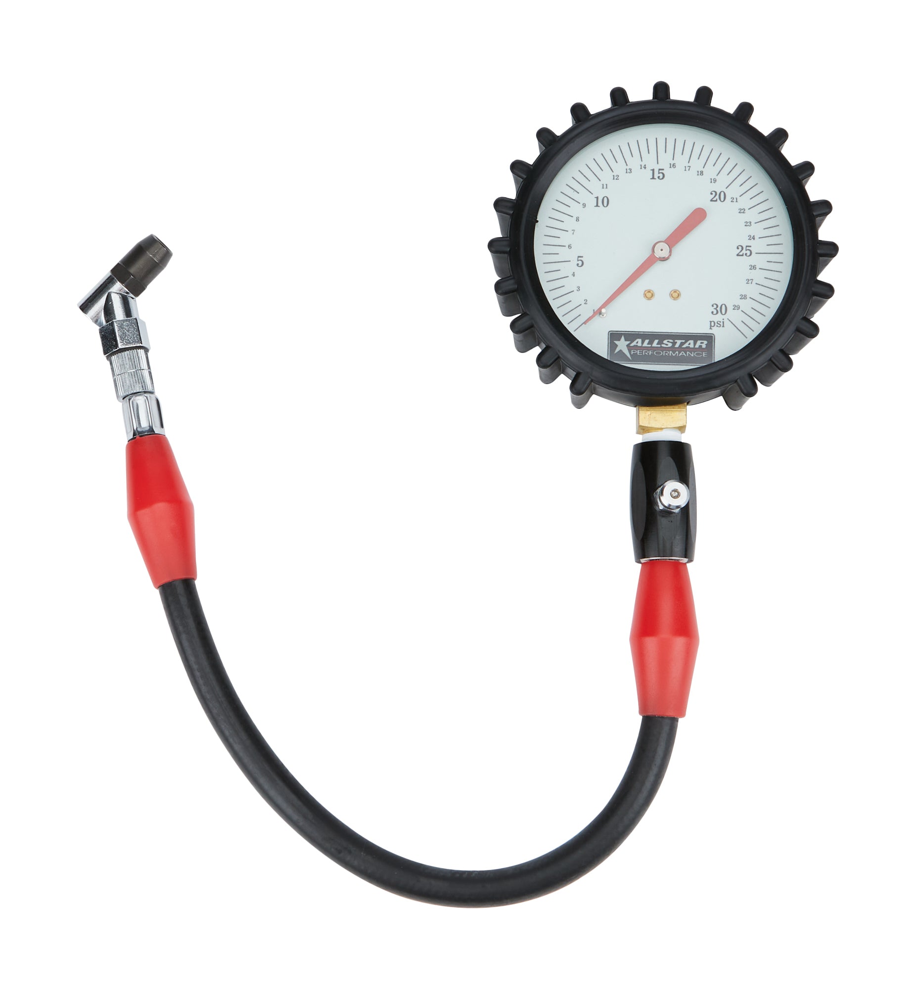 Allstar Performance Tire Pressure Gauge 0-30 PSI 4in Glow