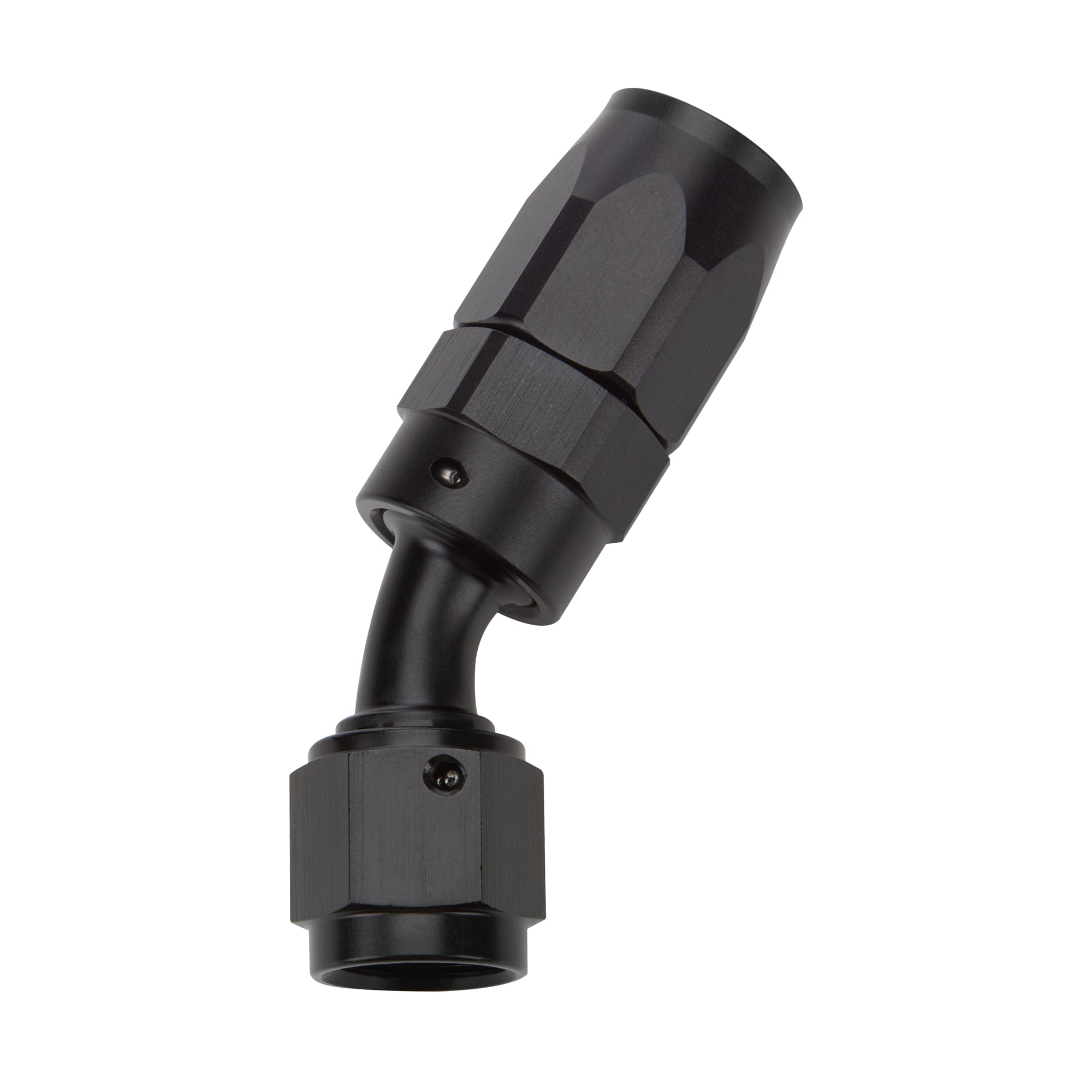 Allstar Performance Black Aluminum Reusable Hose End 30 Degree Elbow -8 AN to 8 AN ALL49323