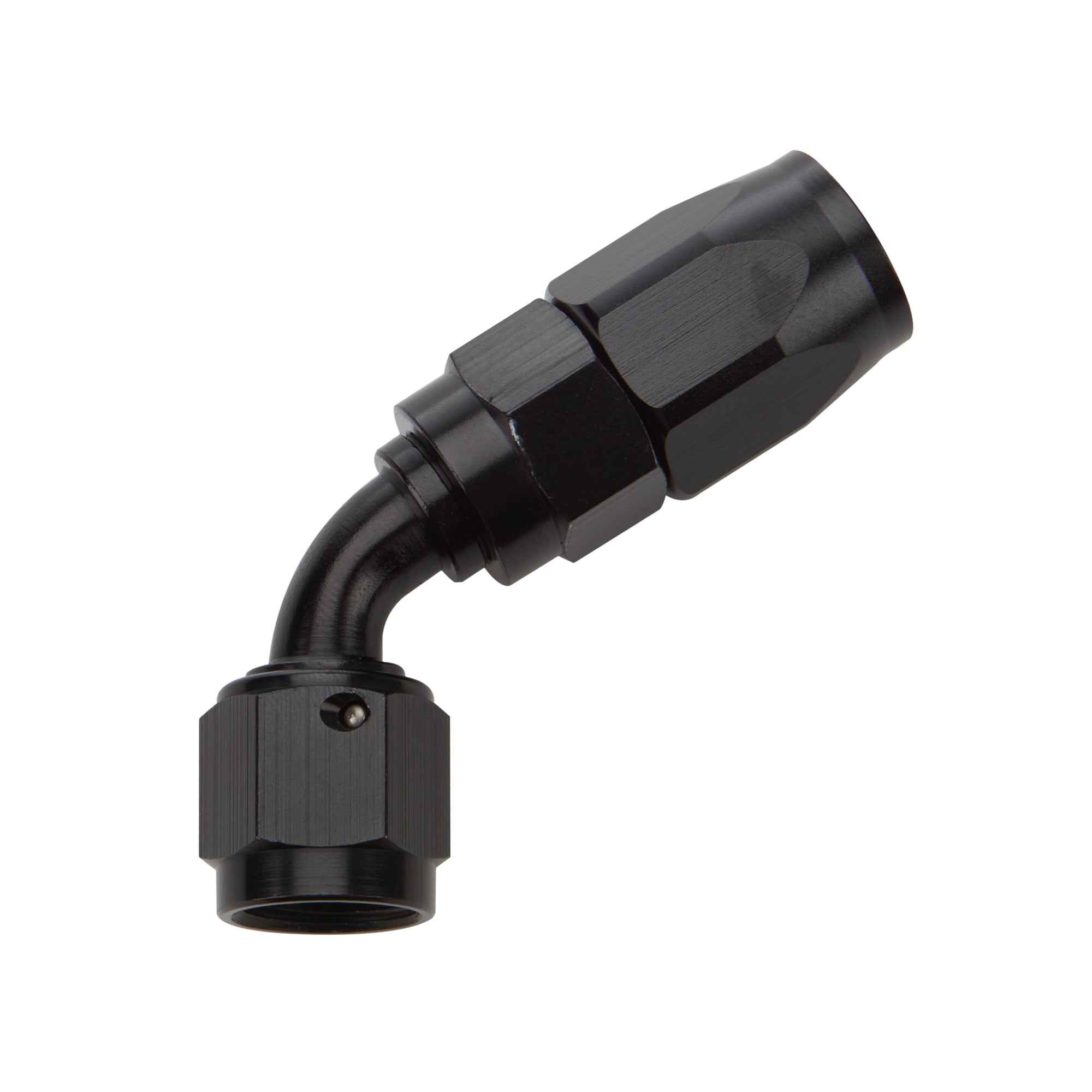 Allstar Performance Black Aluminum Reusable Hose End 60 Degree Elbow -12 AN to 12 AN ALL49345