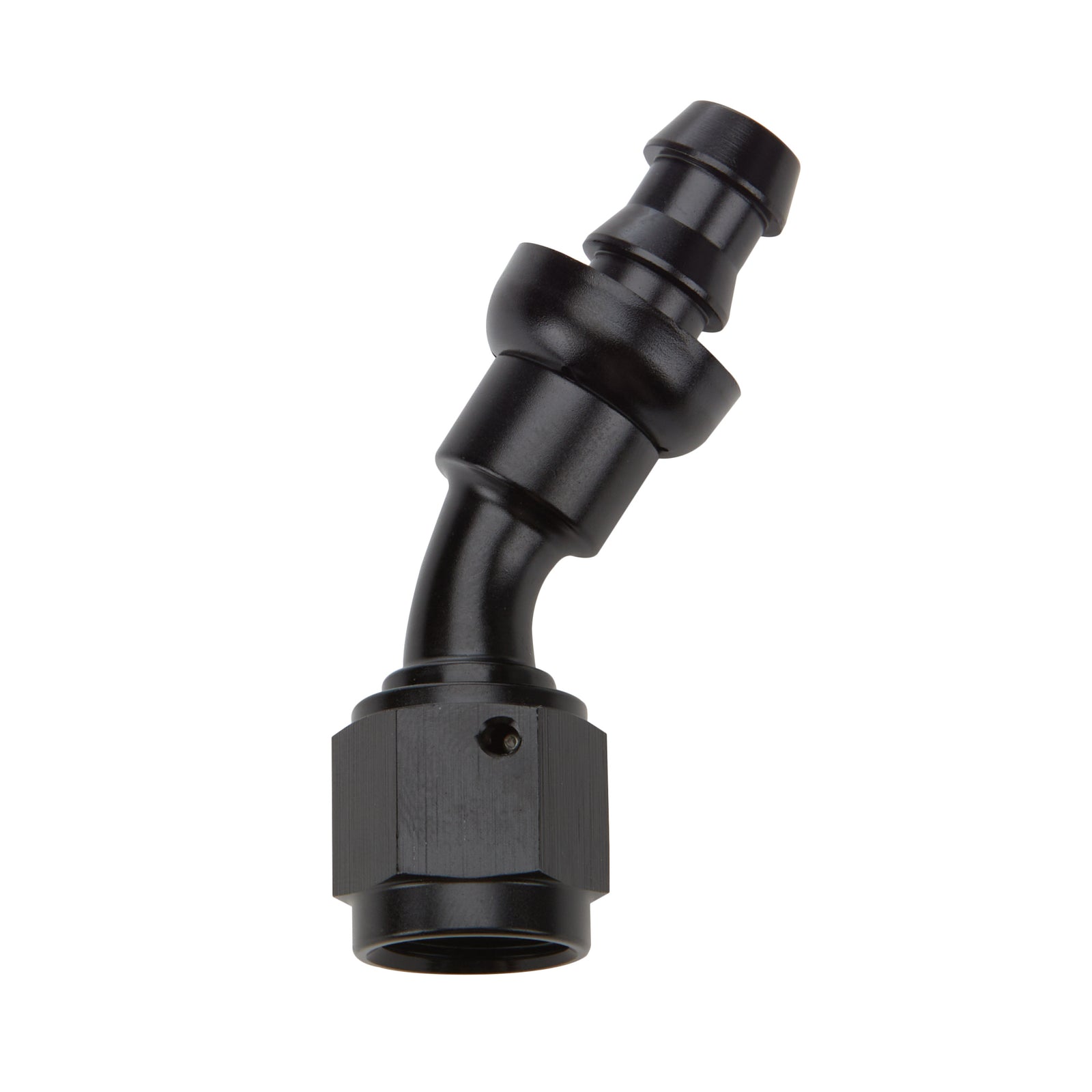 Allstar Performance Black Aluminum Pushlock Hose End 30 Degree Elbow -16 AN ALL49426