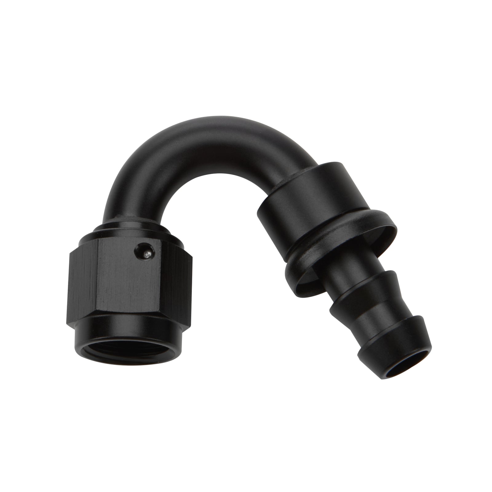 Allstar Performance Black Aluminum Pushlock Hose End 150 Degree Elbow -16 AN ALL49476