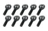 Allstar Performance Pro Rod End LH 5/8 Male Moly 10pk
