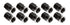 Allstar Performance QC Cover Nuts Short Black 10pk