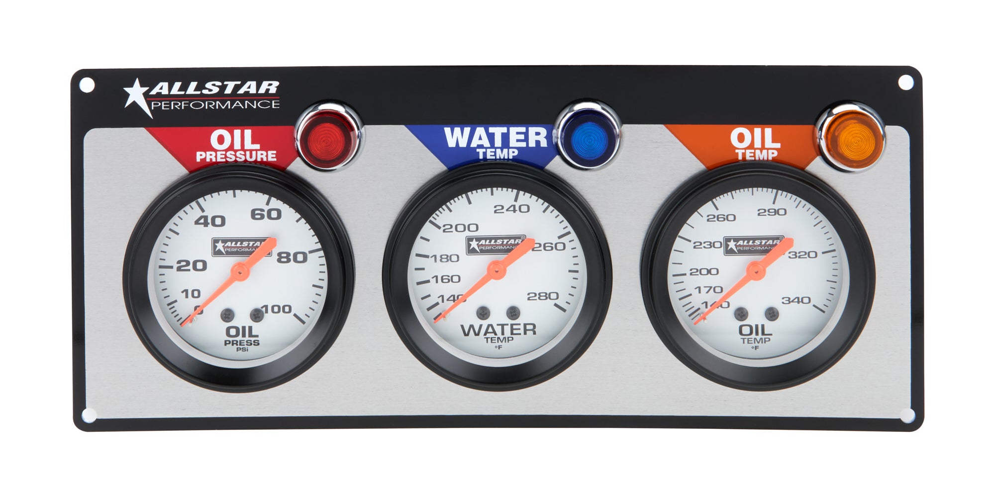 Allstar Performance 3 Gauge Panel ALL Oil Pressure/Oil Temperature/Water Temperature ALL80091