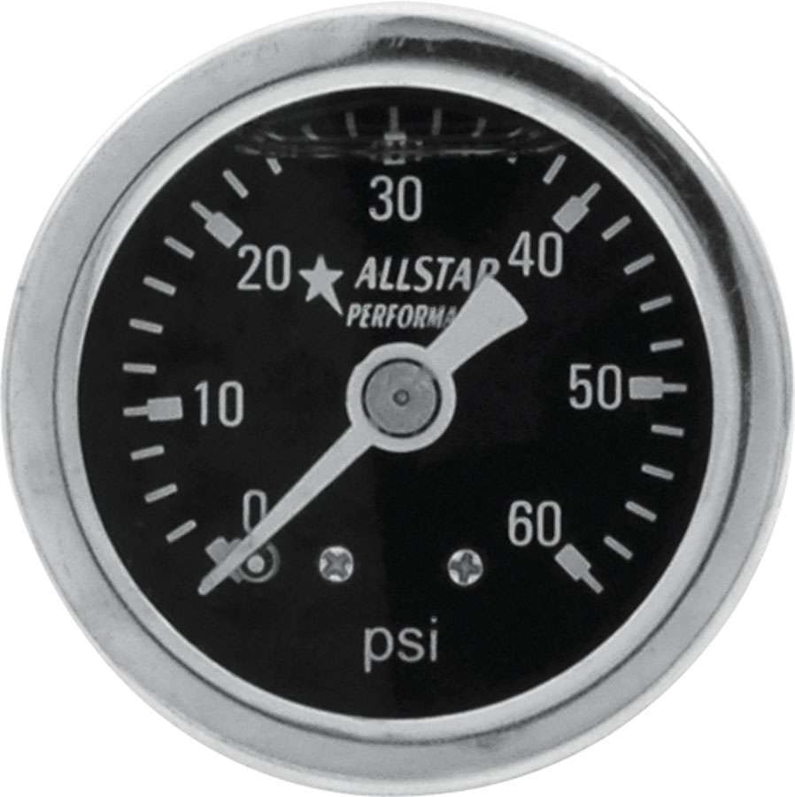 Allstar Performance Liquid Filled 1.5in Gauge 0-60 PSI ALL80204