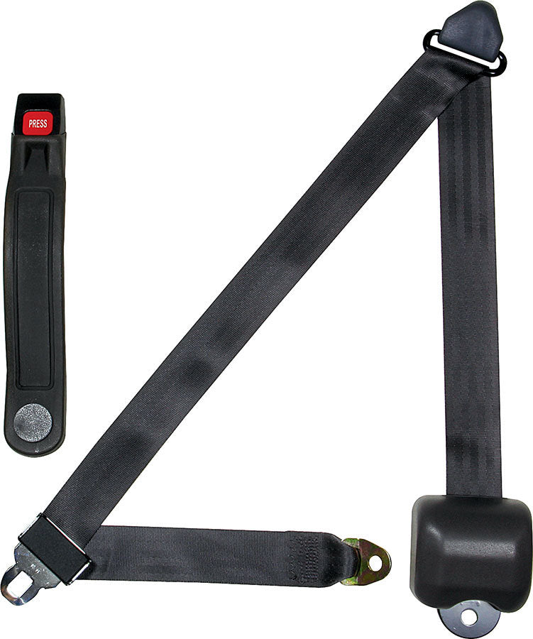Allstar Performance Three-point Retractable Seat Belt Charcoal ALL98117