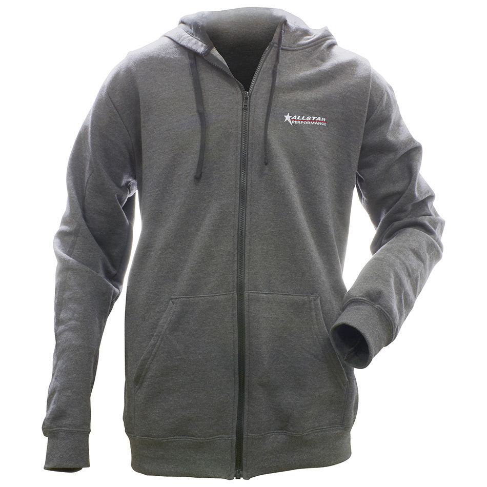 Allstar Performance Charcoal XXL Allstar Full Zip Hooded Sweatshirt ALL99917XXL
