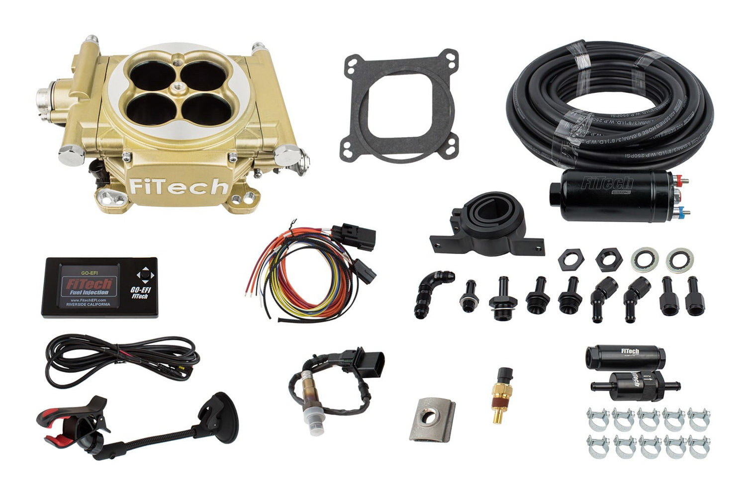 FiTECH FUEL INJECTION 600 HP E/S EFI System Classic Gold 31005