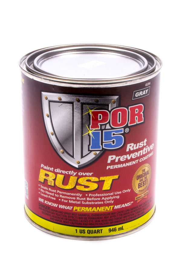 POR-15 Gray Rust Preventive Coating Paint (1 Qt) 45204