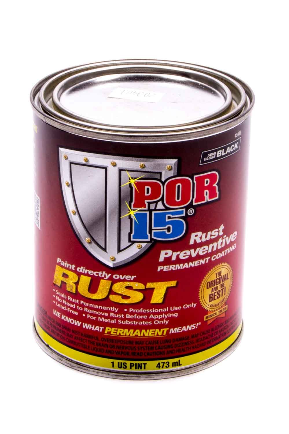 POR-15 Semi-Gloss Black Rust Preventive Coating (1 Pint) 45408