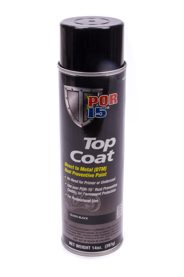 POR-15 Gloss Black Top Coat DMT Paint - Aerosol (14 Oz. Bottle) 45818