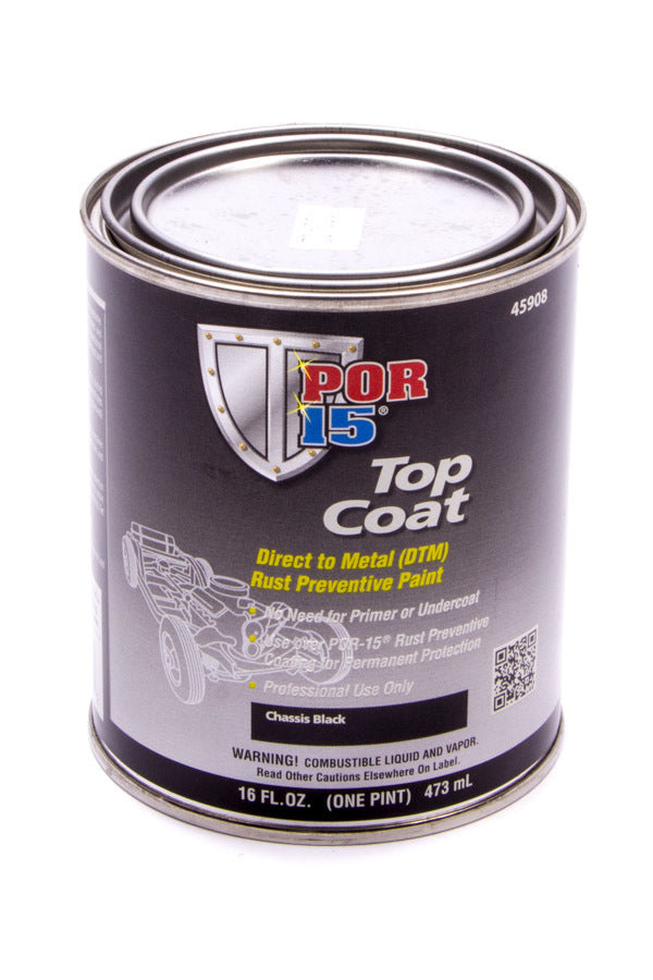 POR-15 Chassis Black Top Coat DTM Paint (1 Pint) 45908