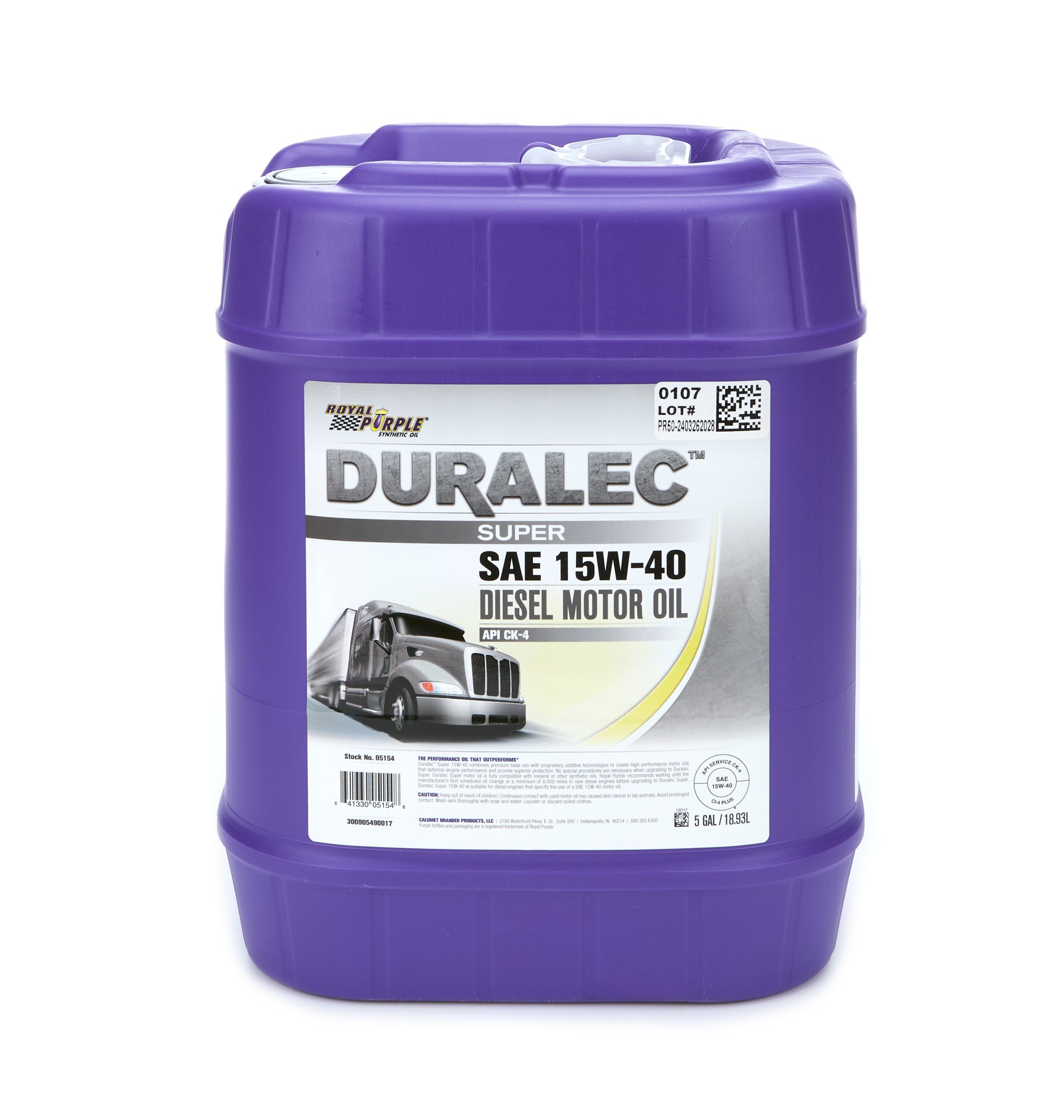 Royal Purple Synthetic Motor Oil 5Gal 15W40