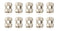 Valve Stem Cap Stainless Set of 10