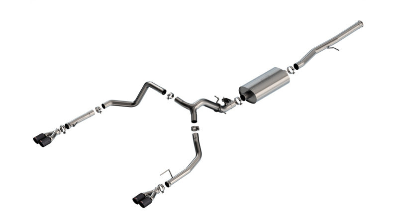 Borla Touring Catback Exhaust for 2024 Chevy Silverado 1500 6.2L V8 - CF Black
