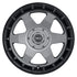 Weld Off-Road Ridge 20x9 - 8x170 BP - ET0 - 125.1mm CB - Satin Gunmetal Wheel (Black Ring)