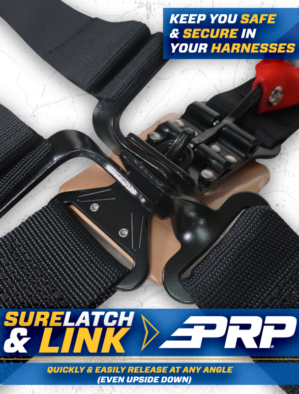 PRP 4.2 Harness with Latch / Link Lap Belt- Red