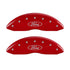 MGP 4 Caliper Covers Engraved Front & Rear Oval logo/Ford Red finish silver ch