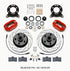 Wilwood Forged Dynalite-M Front Kit 11.30in 1 PC Rotor&Hub Drill-Red 1965-1969 Mustang Disc & Drum