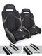 PRP Polaris General GT3 Suspension Seats Kit (Pair) - Black & Gray
