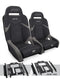 PRP Polaris RZR 570 GT3 Suspension Seats Kit (Pair) - Black & Gray