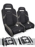 PRP Polaris RZR 570 GT3 Suspension Seats Kit (Pair) - Black & Gray