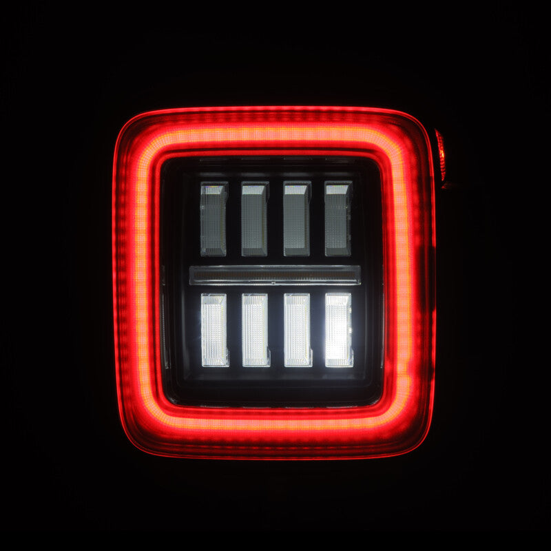 AlphaRex NOVA Series Prismatic LED Tail Lights for 18-25 Jeep Wrangler JL - Black - 602010
