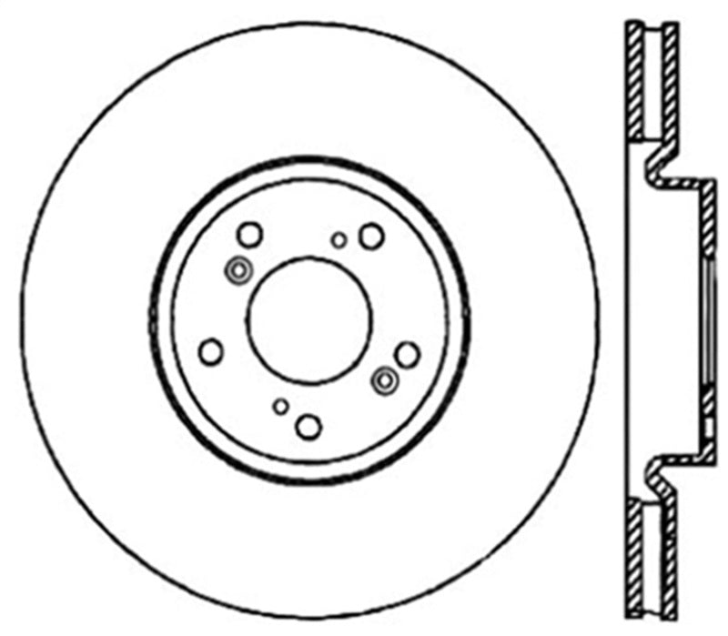 StopTech 04-08 Acura TL (Brembo Caliber) SportStop Slotted & Drilled Left Front Rotor