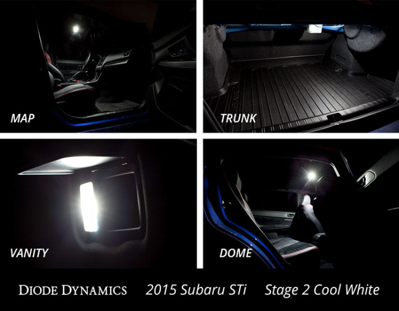 Diode Dynamics 15-19 Subaru WRX Interior Light Kit Stage 1 - Blue