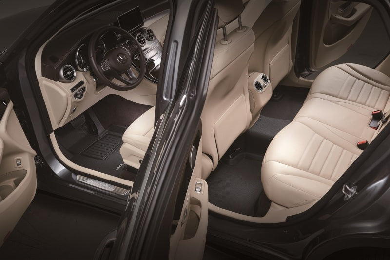 3D MAXpider 2015-2019 Hyundai Sonata/2016 Sonata Hybrid Kagu 1st & 2nd Row Floormats - Black