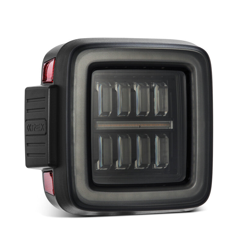 AlphaRex NOVA Series Prismatic LED Tail Lights for 18-25 Jeep Wrangler JL - Black - 602010