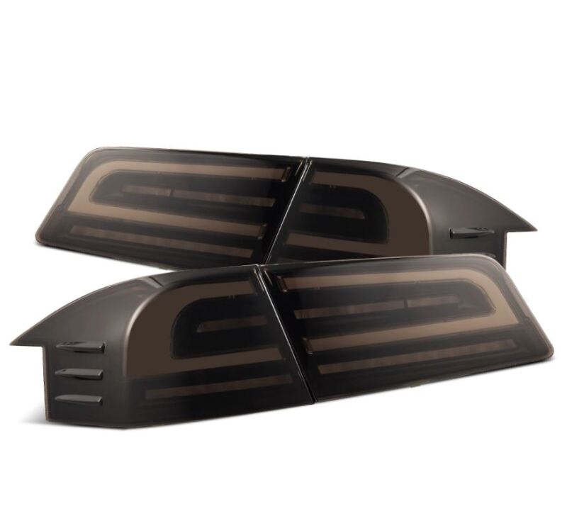 AlphaRex LUXX-Series LED Tail Lights - Black Smoke for 12-21 Tesla Model S