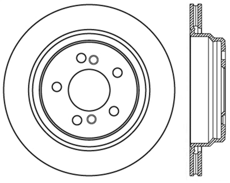 StopTech 00-03 BMW M5 (E39) Slotted & Drilled Right Rear Rotor