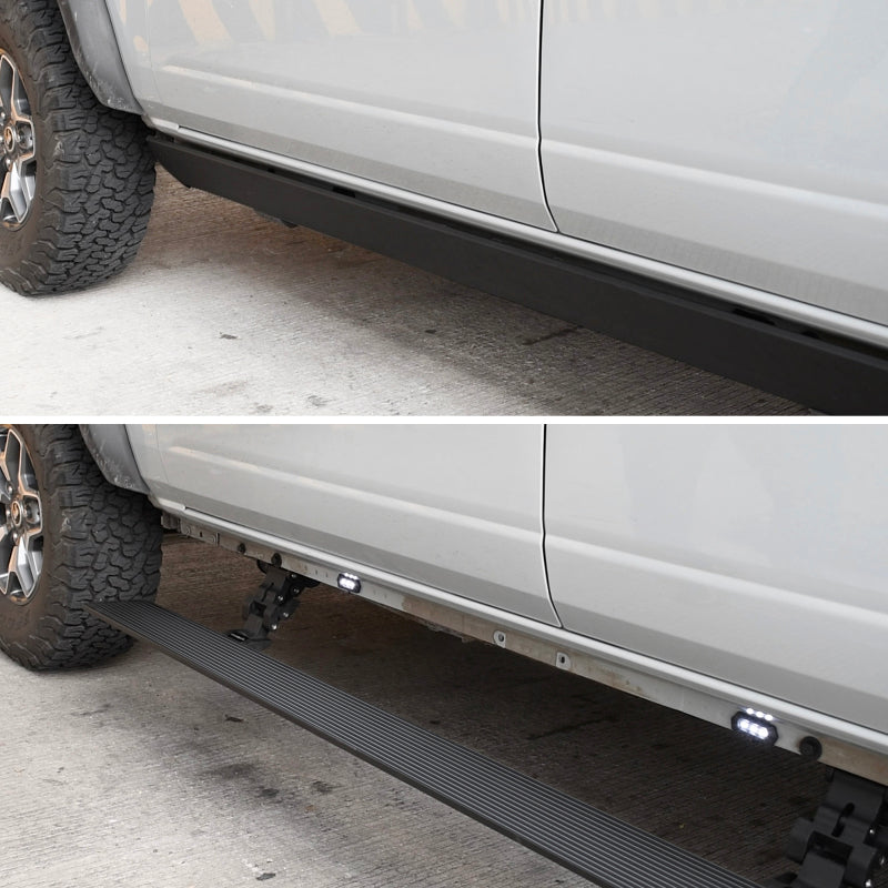 Go Rhino 15-19 Chev Silverado 2500HD/3500HD CC (Diesel) 4dr E-BOARD E1 Running Board Kit - Tex. Blk