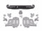 Rugged Ridge 20-24 Jeep Gladiator Wingmate Rear Bumper (Max Spare Wheel/Tire 37in. Dia.) - Tex. Blk