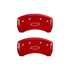 MGP 4 Caliper Covers Engraved Front & Rear Bowtie Red finish silver ch