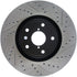 StopTech 05-10 Subaru Impreza WRX/STi Slotted & Drilled Left Front Rotor