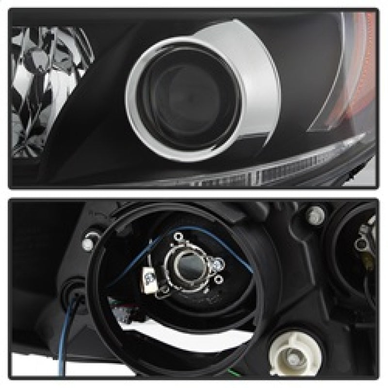 Spyder Toyota Sienna 2011-2014 Projector Headlights - DRL LED - Black PRO-YD-TSEN11-DRL-BK