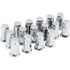 Raceline Hex/Flat Lug Nuts - 12mm x 1.25/17mm - 16 Pack - Chrome