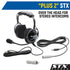 Rugged Radios Rear Seat Expansion Kit of STX Stereo Over-The-Head Wired Headset and Cable Extensions