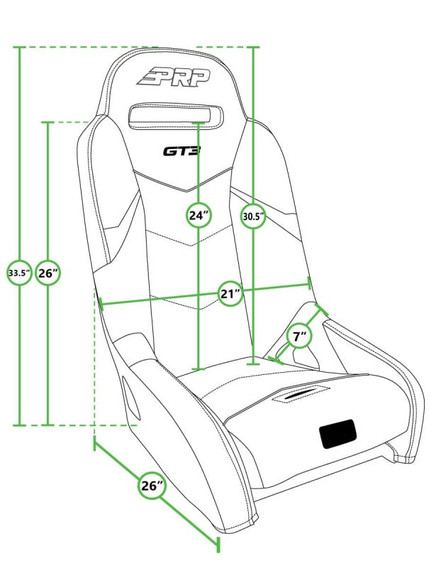 PRP Polaris RZR PRO XP GT3 Suspension Seats Kit (Pair) - Black & Gray