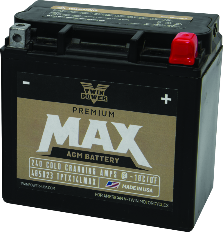 Twin Power GYZ-16HL Premium MAX Battery Replaces H-D 65958-04 Made in USA