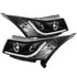 Spyder Chevy Cruze 11-14 Projector Headlights Light Tube DRL Blk PRO-YD-CCRZ11-LTDRL-BK