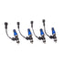 Injector Dynamics ID1050-XDS Injectors Miata 11mm (Blue) Adaptors -204 Lower Cushions (Set of 4)