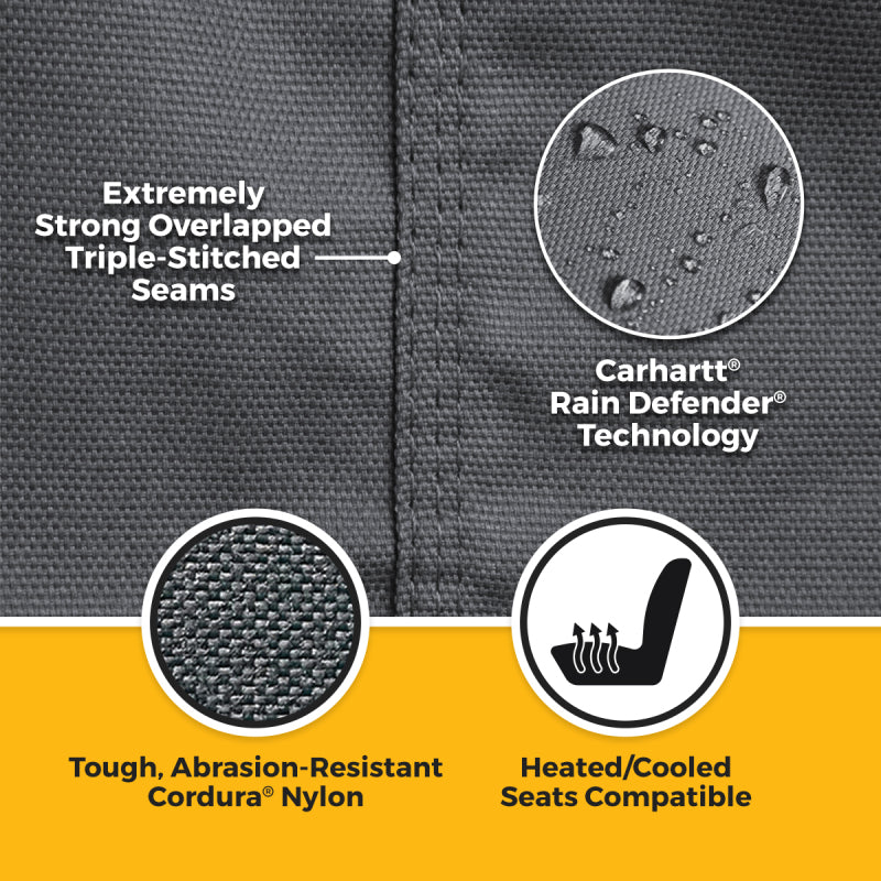 Covercraft 19-25 Ford F250 F350 F450 Carhartt Super Dux SeatSaver Second Row Custom Seat Cvr-Gravel