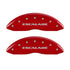 MGP 4 Caliper Covers Engraved Front & Rear Escalade Red finish silver ch