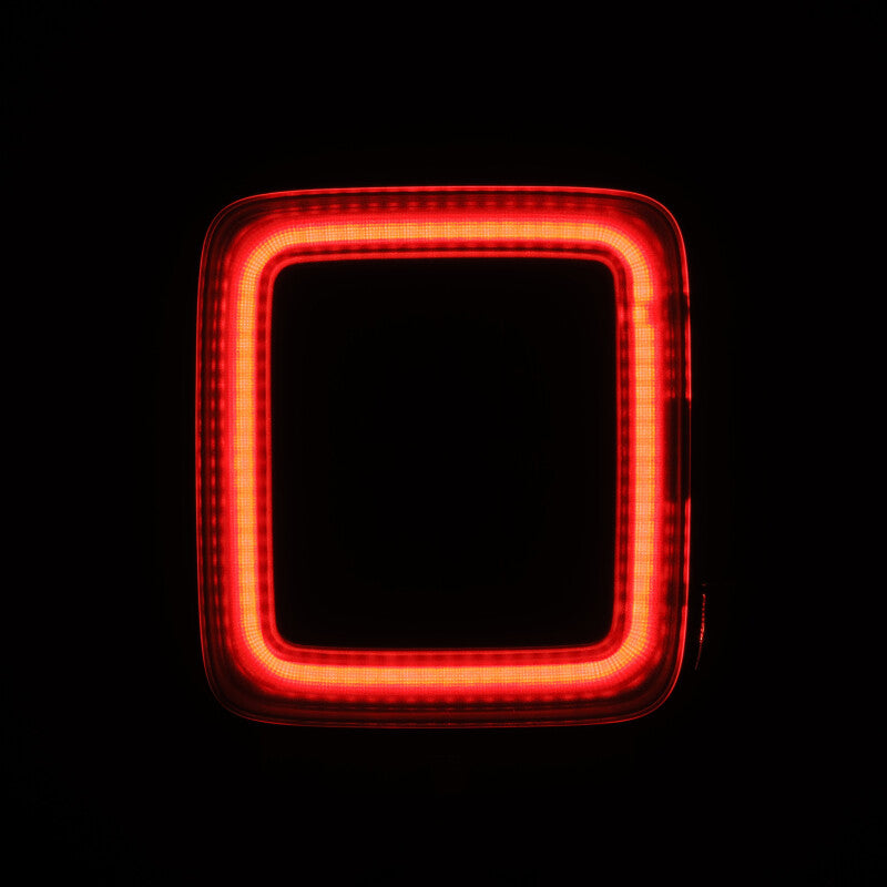 AlphaRex NOVA Series Prismatic LED Tail Lights for 18-25 Jeep Wrangler JL - Black - 602010