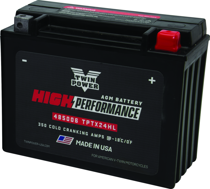 Twin Power YTX-24HL High Performance Battery Replaces H-D 66010-82A Made in USA