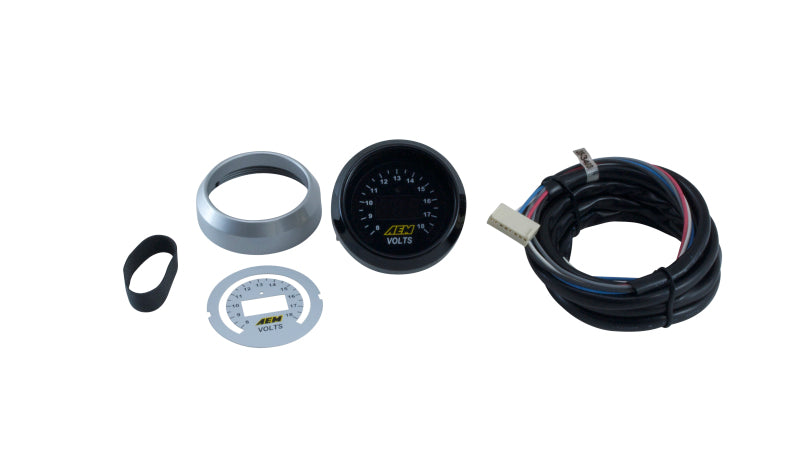 AEM 52mm Classic Voltmeter Digital Gauge Kit - 30-4400