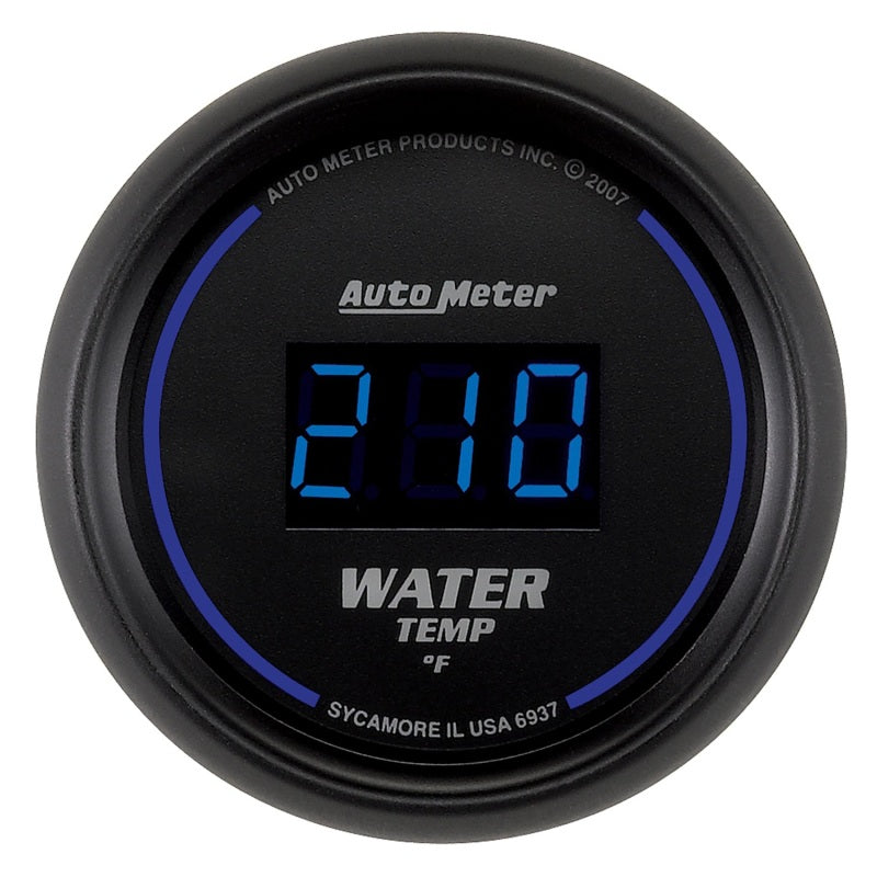 Autometer Cobalt Digital 2-1/16" Black 0-340°F Water Temperature Gauge - 6937